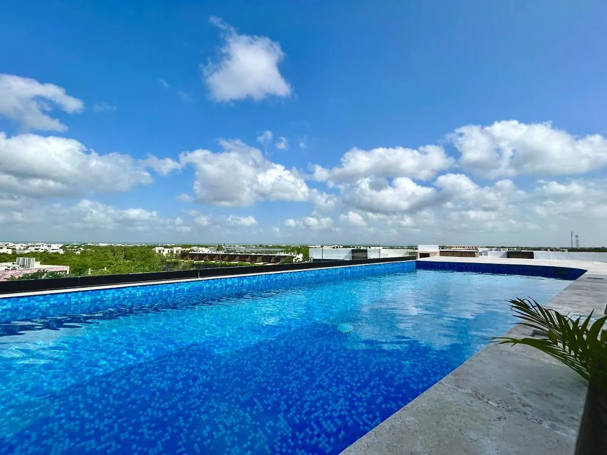 Beautiful Rooftop Apartment With Private Terrace, Amazing Pool With Aerial Views, Jacuzzi-Sauna-Gym-Laundry-Cinema-Coworking 툴룸 멕시코
